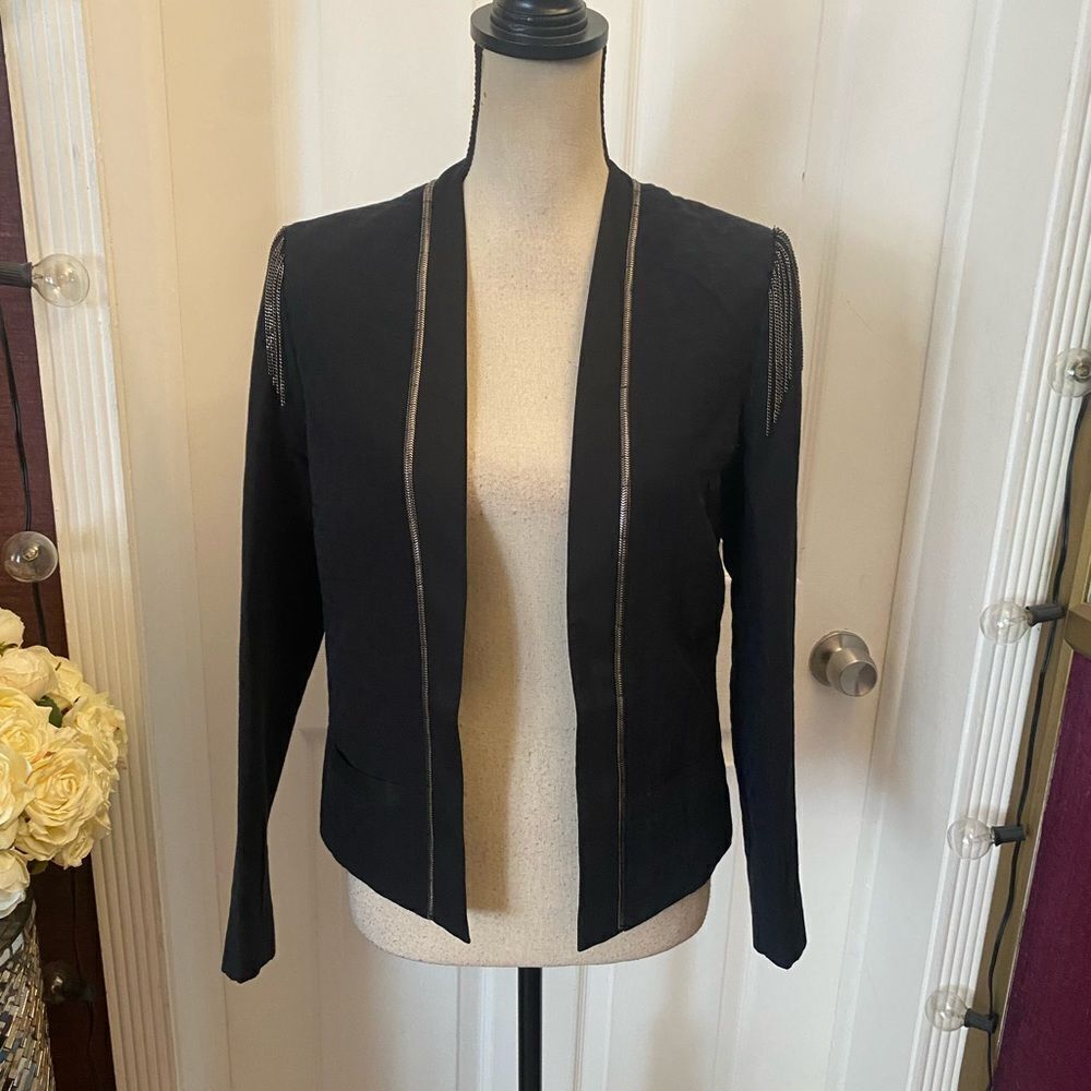 Rapsodia open front chain detailed blazer, S